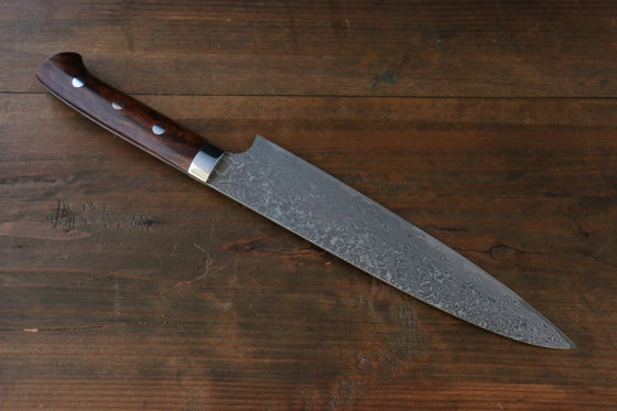Takeshi Saji R2/SG2 Black Damascus Gyuto  210mm Ironwood Handle - Seisuke Knife