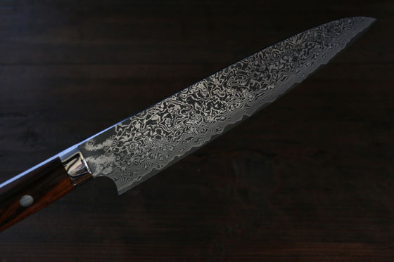 Takeshi Saji R2/SG2 Black Damascus Gyuto  240mm Ironwood Handle - Seisuke Knife