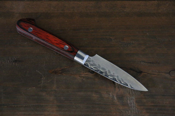 Sakai Takayuki VG10 33 Layer Damascus Petty-Utility  80mm Mahogany Pakka wood Handle - Seisuke Knife