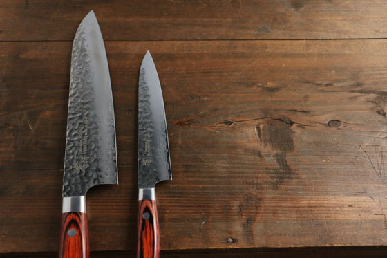 Sakai Takayuki 33 Layer Damascus Gyuto 210mm & Petty 150mm Japanese Kitchen Chef Knives Set - Seisuke Knife