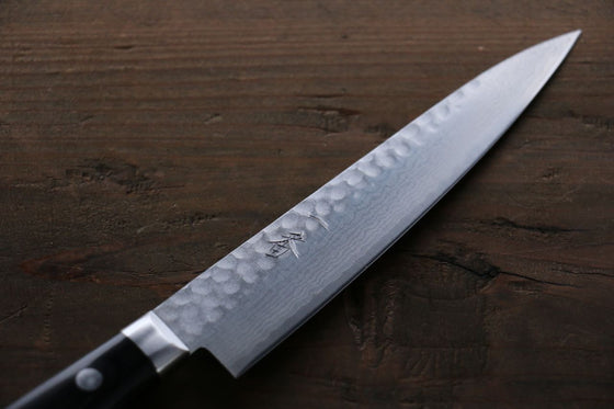 Seisuke VG10 17 Layer Damascus Petty-Utility Japanese Knife 135mm Pakka wood Handle with Sheath - Seisuke Knife