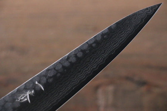 Seisuke VG10 17 Layer Damascus Petty-Utility Japanese Knife 135mm Pakka wood Handle with Sheath - Seisuke Knife