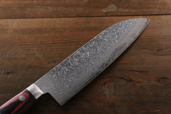 Yoshimi Kato VG10 Nickel Damascus Santoku Japanese Chef Knife 180mm - Seisuke Knife