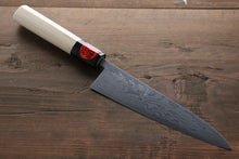  Shigeki Tanaka Blue Steel No.2 17 Layer Damascus Japanese Petty Knife 150mm with Magnolia Handle & Water Buffalo Ferrule - Seisuke Knife