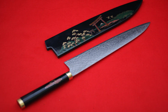 Takeshi Saji R2 Japanese Gyuto Chef Knife 270mm with Maki-e Art Torii - Seisuke Knife