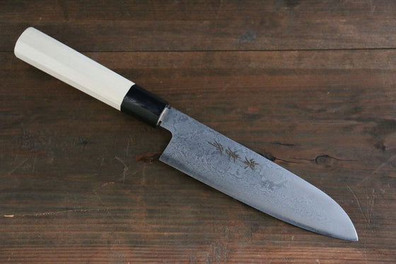 Sakai Takayuki Silver Steel No.3 Damascus Santoku 180mm - Seisuke Knife