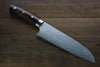 Takeshi Saji R2 Diamond Finish Japanese Santoku Kitchen Chef Knife 180mm with Ironwood Handle - Seisuke Knife