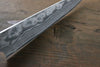 Takeshi Saji VG10 Black Damascus Gyuto  180mm Brown Cow Bone Handle - Seisuke Knife