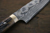 Takeshi Saji VG10 Black Damascus Gyuto  180mm Brown Cow Bone Handle - Seisuke Knife
